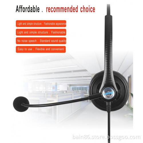 T12 noise-cancelling over-ear customer service headset music game learning
